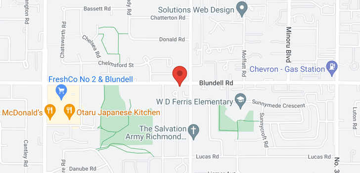 map of 6748 BLUNDELL ROAD